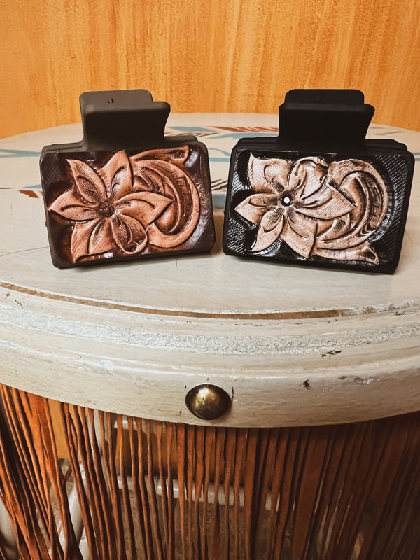 Floral Tooled Clip