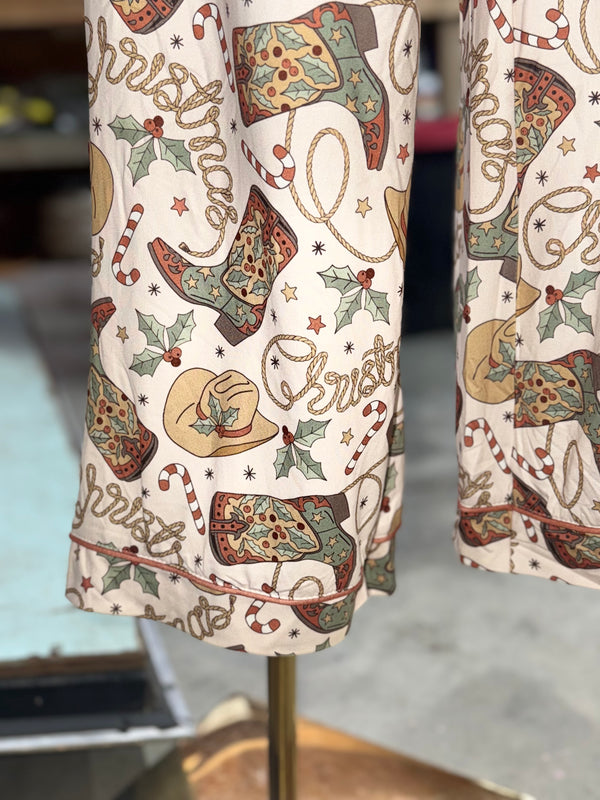 Christmas Boot Pajama Set