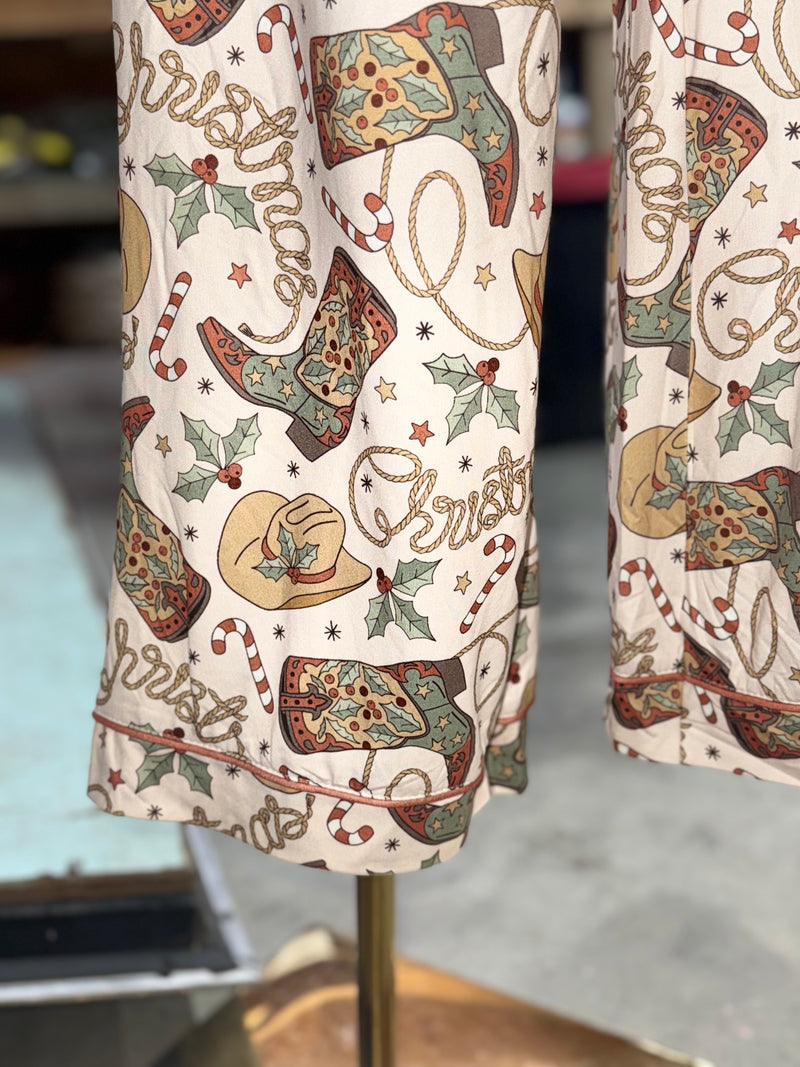 Christmas Boot Pajama Set