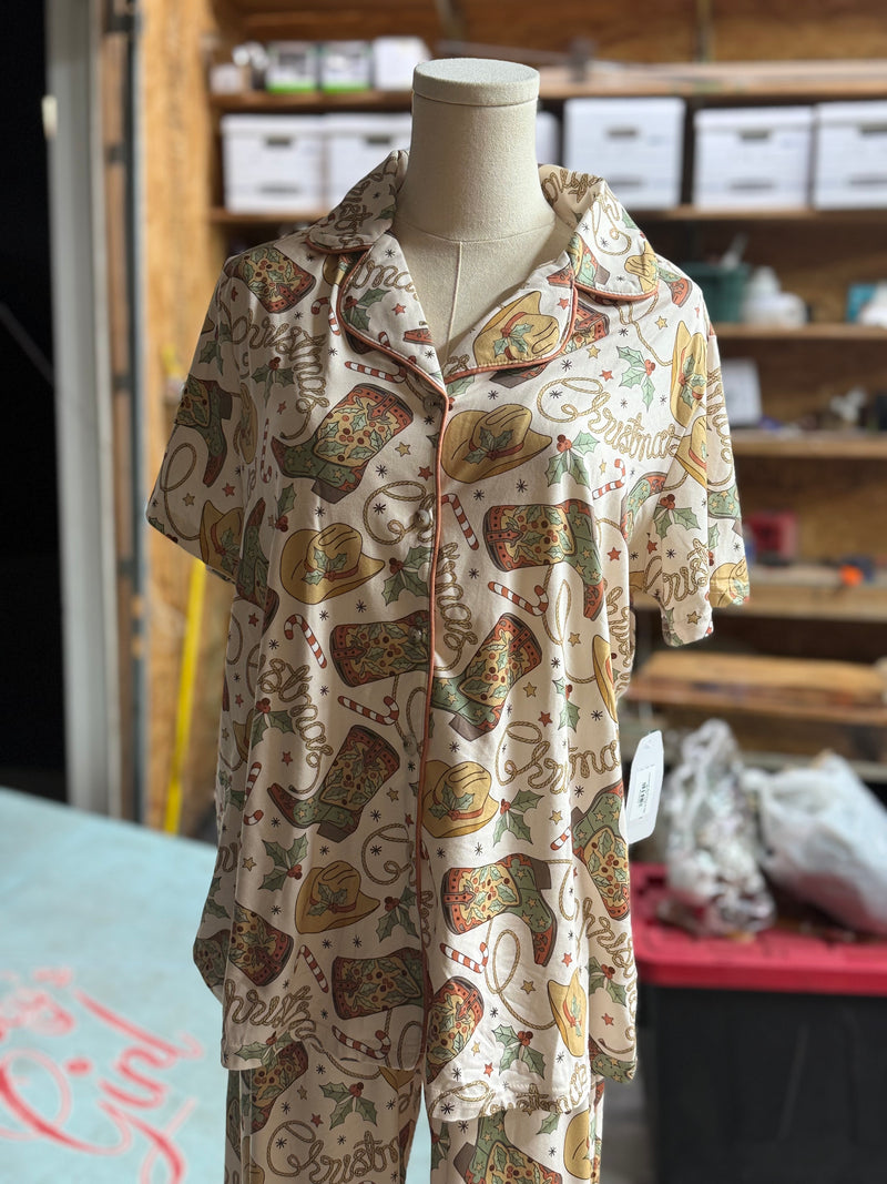 Christmas Boot Pajama Set