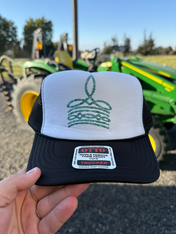 Turquoise Boot-stitch Trucker Hat