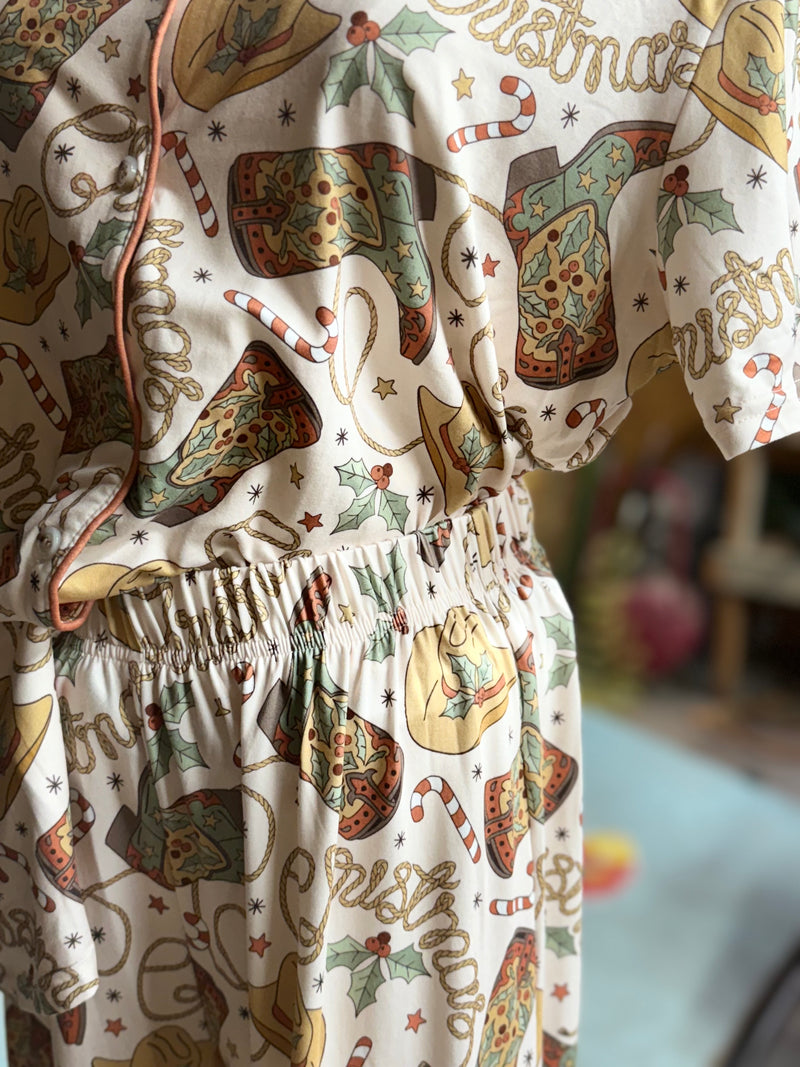 Christmas Boot Pajama Set