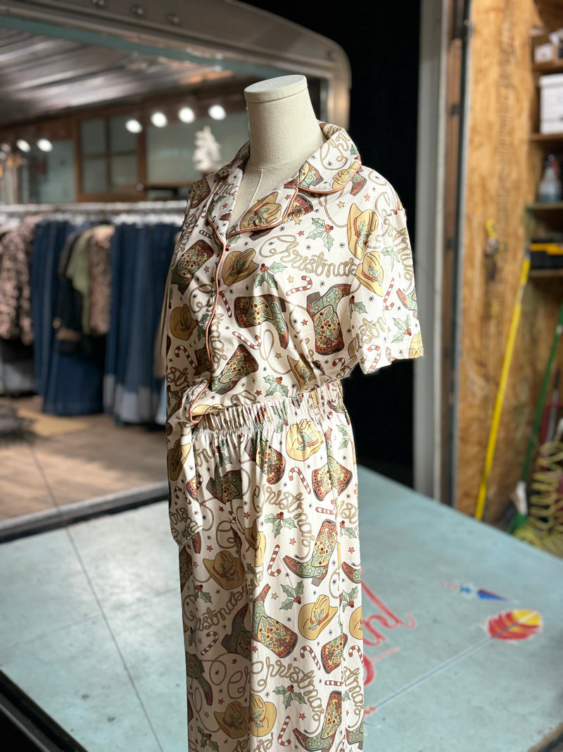 Christmas Boot Pajama Set