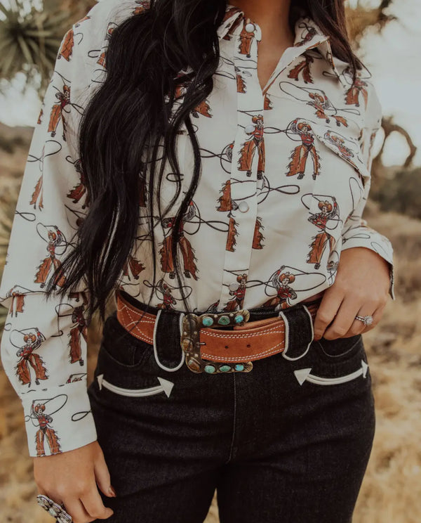 Rope Me a Cowboy Pearl Snap