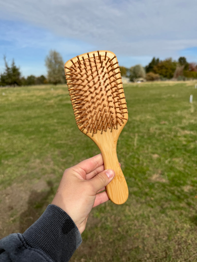 Donkey Tooled Leather Hair Brush