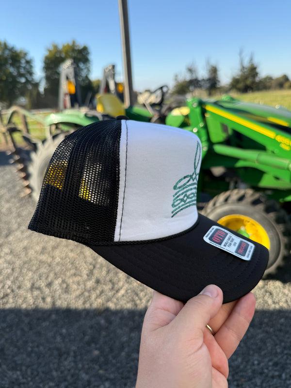 Turquoise Boot-stitch Trucker Hat