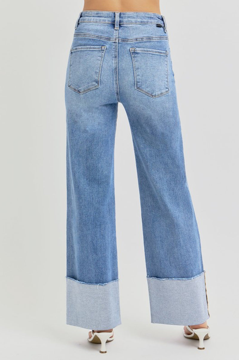 Carson Cuffed Jeans-Light Wash