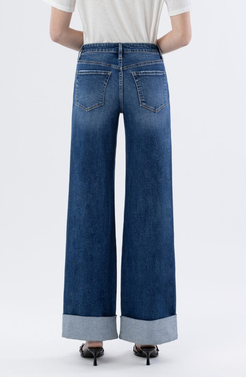 Beneficially Cuffed Wide Leg Jean