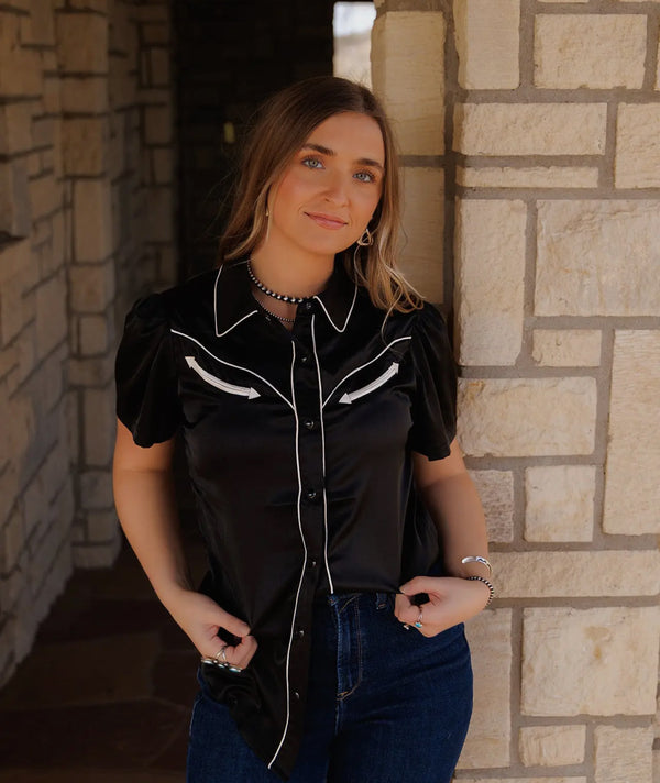 Back to Black Snap Top