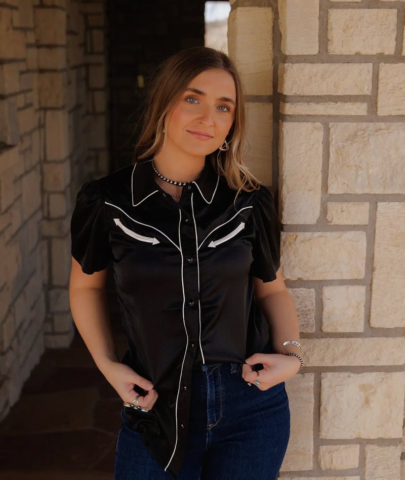 Back to Black Snap Top