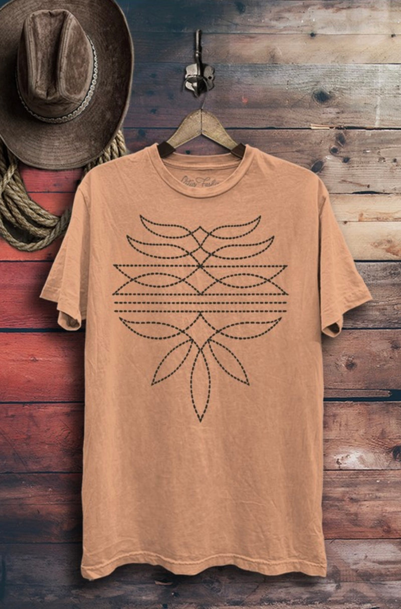 Coral Bootstitch Tee