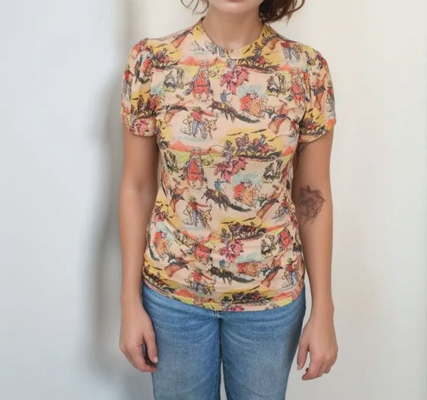 Old School Cowboy Mesh Top