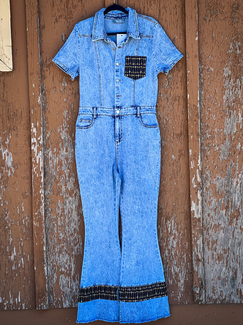 The Denim Dale Jumpsuit Arrows