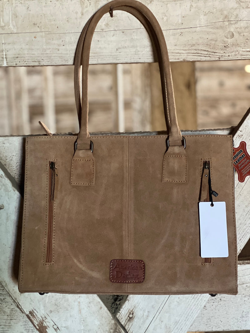 Tan Bootstitch Tote