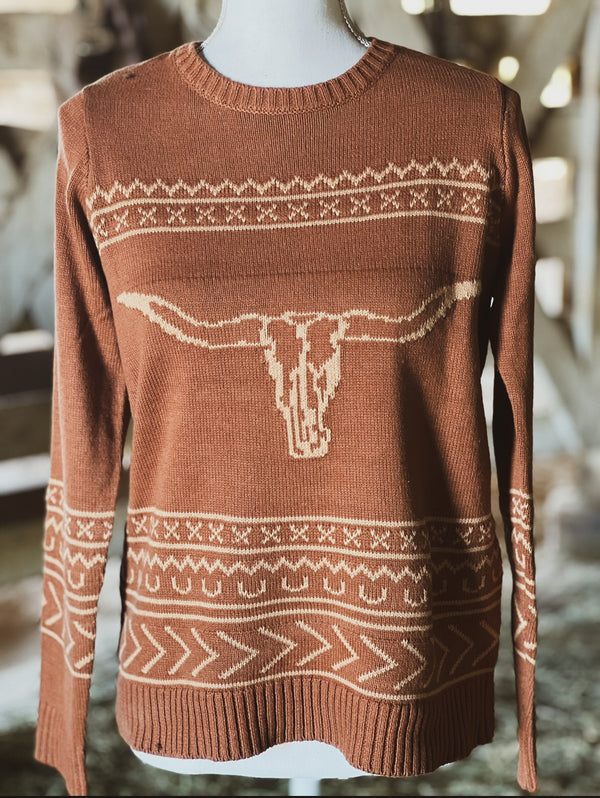 The Longhorn Sweater Cinnamon