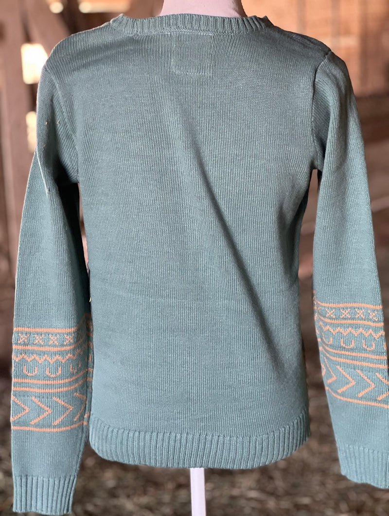 The Longhorn Sweater Aqua