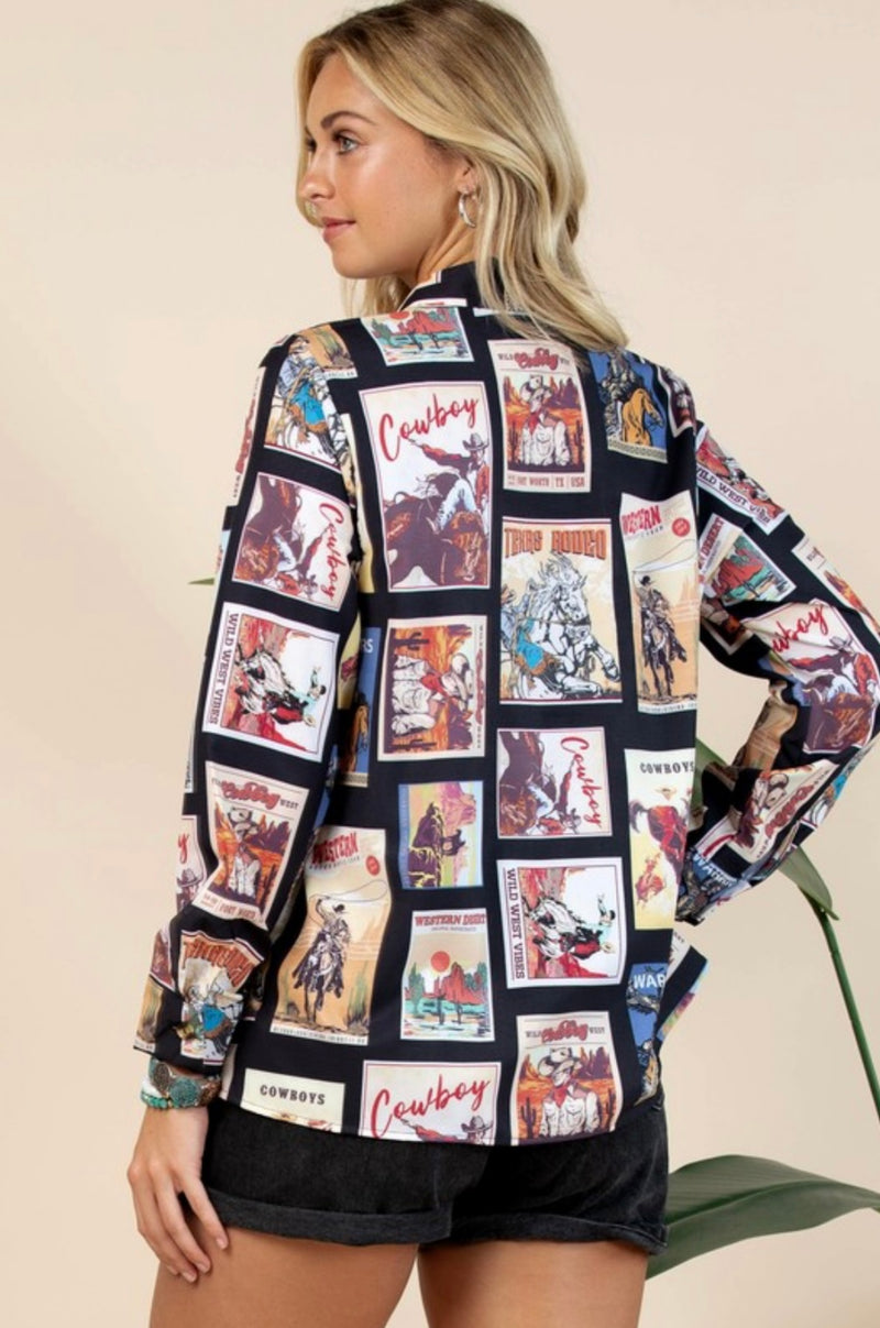 The Cowboy Stamp Blouse