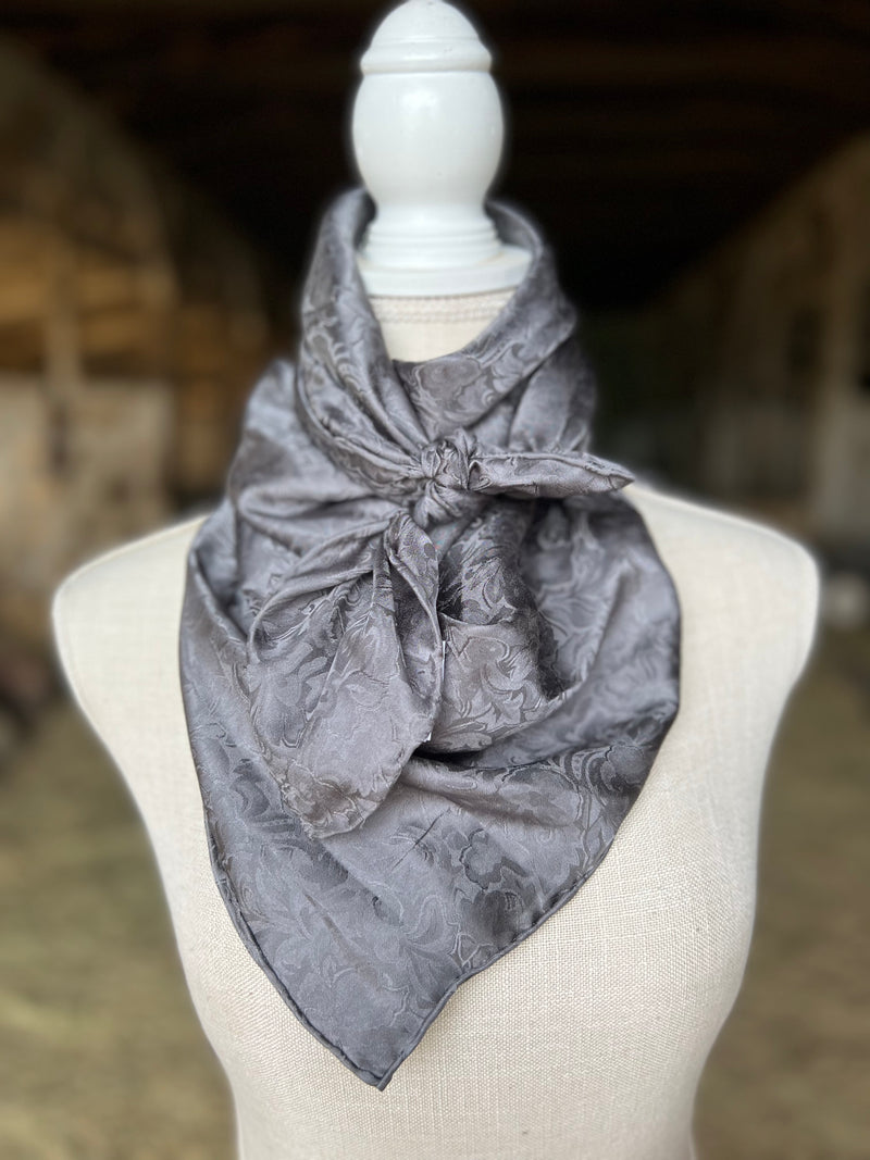 Baroque Ash Silk Scarf