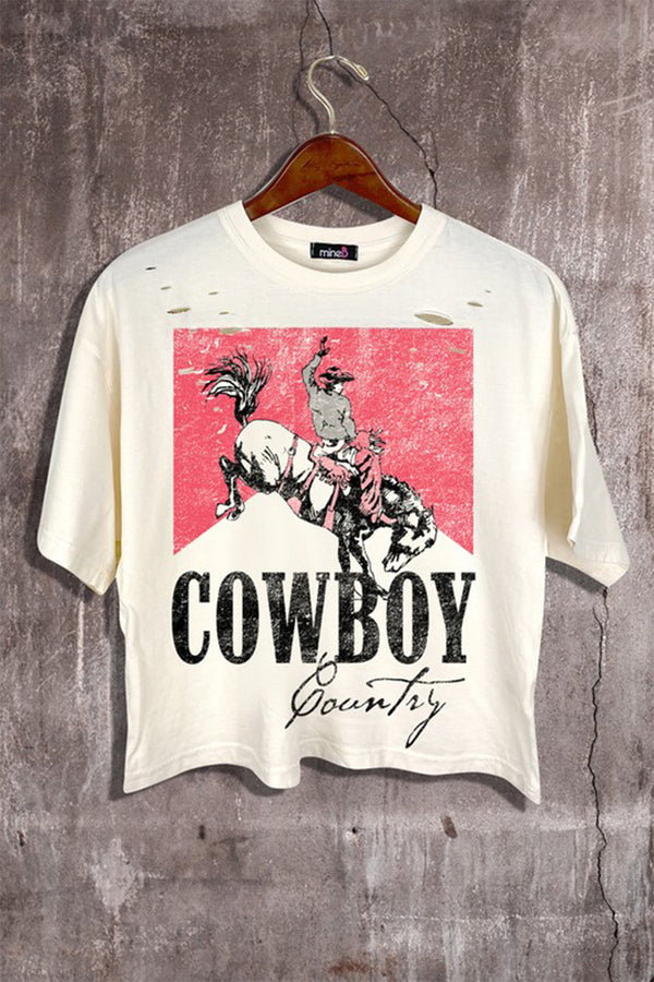 The Cowboy Country Distressed Crop