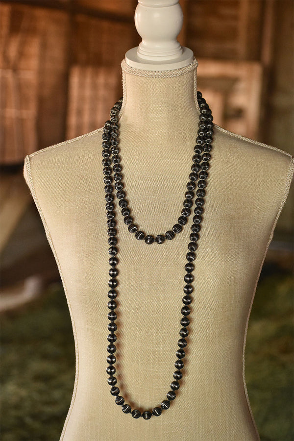 Rosary Style Wrap Necklace