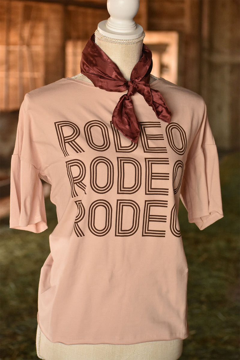 The Tres Rodeo Tee Blush